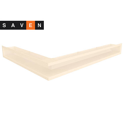 Вентиляційна решітка для каміна кутова права SAVEN Loft Angle 90х800х600 кремова, фото 1