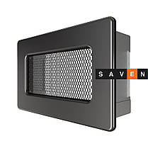 Вентиляційна решітка для каміна SAVEN 11х17 графітова, фото 2