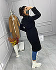 Жіноче кашемірове пальто 515 (S M L) (кольори: кемел, чорний, графіт) СП, фото 5