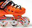 Розсувні ролики SCALE SPORTS LF 905, помаранчеві, що світяться колеса, 29-33, фото 3