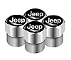 Захисні металеві ковпачки Primo на ніпель, золотник автомобільних коліс з логотипом Jeep - Silver, фото 2