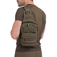 Рюкзак сумка тактична SILVER KNIGHT 7л (Сумка-слінг) з одного лямкою TY-098 оливковий