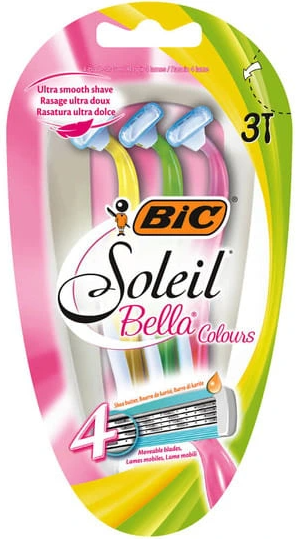 Станки для гоління BIC Soleil Bella Colours, на 4 леза (3шт.)