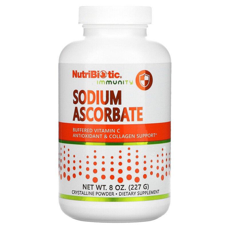 NutriBiotic, Immunity, аскорбат натрію, кристалічний порошок, 227 г