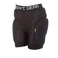 Захисні дитячі шорти для роликів Sport Gear Recruit Pro black(товщина м'яких підкладок 15 мм)