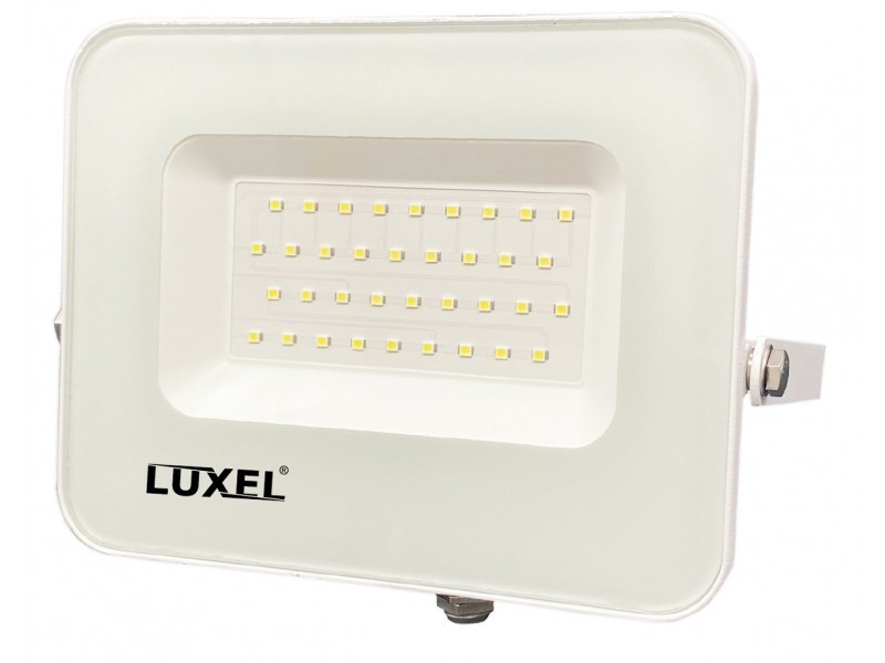 Світлодіодний білий прожектор Luxel 200х180х28мм 175-260V 30W IP65 (LED-LPEW-30С)