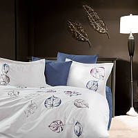 Комплект постельного белья сатин люкс c вышивкой евро Dantela Vita Cinar