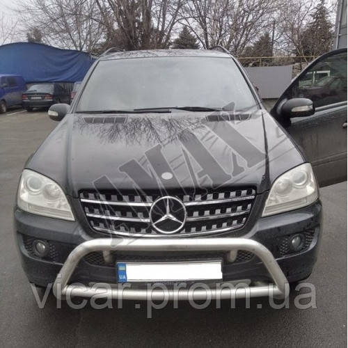 Радиаторная решетка ( в черном цвете ) Mercedes ML W164 (2005-2008) - фото 4 - id-p1138827869