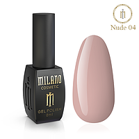 Гель лак для маникюра ногтей классический нюдовый оттенк Milano 8 мл Nude collection № B004