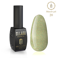 Светоотражающий Гель лак для маникюра ногтей яркий чудесный Milano 8 мл Miracle №20