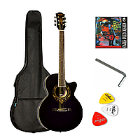 Набор акустическая гитара EQUITES EQ600C/VTS 38'' + чехол + струны