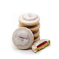 Печиво здобне свіже Атенкі з вишневим желе покрите білою глазур'ю1 кг TM Really ENJOY