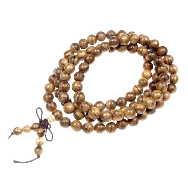 Четки дерев'яні на 108 намистин Thymelaeaceae, фото 1