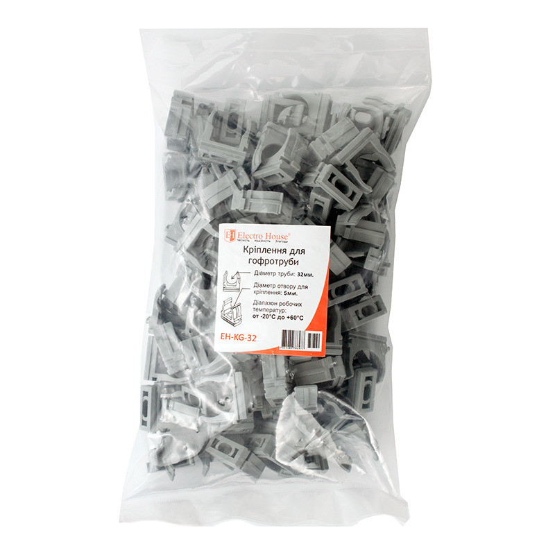 Крепеж для гофротрубы Ø 32 мм Ø5 мм 50 шт/уп. (ID#1459039075), цена ...