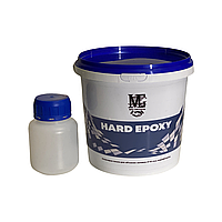 Епоксидна смола HARD EPOXY buuba  прозора для об'ємних заливок стільниць з затверджувачем (товщина шару до 7см) 1кг