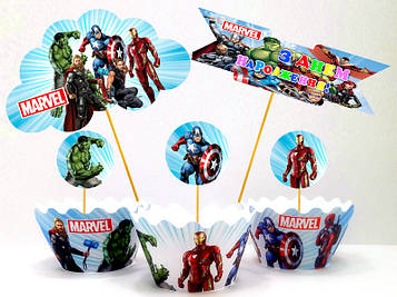 "Месники" - Набір Топперов, Укр