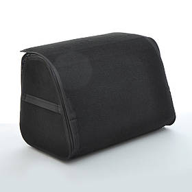 Саквояж-органайзер в багажник 400х300х280мм чорна тканина (на липучках)