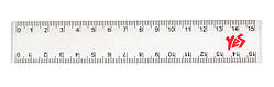 Лінійка YES 15 см прозора