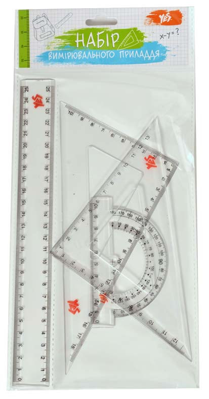 Набір лінійок YES (4 предм.), лінійка 25 см, фото 1