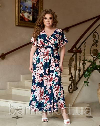 Сукня літня із софту великі розміри, фото 1