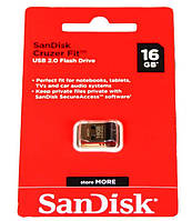 Флешка SanDisk Cruzer Fit 16Gb USB 2.0 (SDCZ33-016G-G35) Black USB флеш-драйв