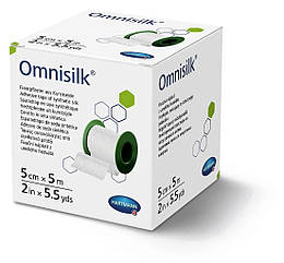 Пластир фіксуючий Omnisilk 5 см х 5 м 1шт зі штучного шовку