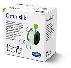 Пластир фіксуючий Omnisilk 2,5 см х 5 м 1шт зі штучного шовку
