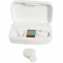 Bluetooth стерео навушники бездротові c боксом для зарядки Air J16 TWS Original. Колір білий