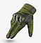 Рукавички чоловічі тактичні спортивні військові штурмові шкіряні зелений хакі код 33-0101, фото 3