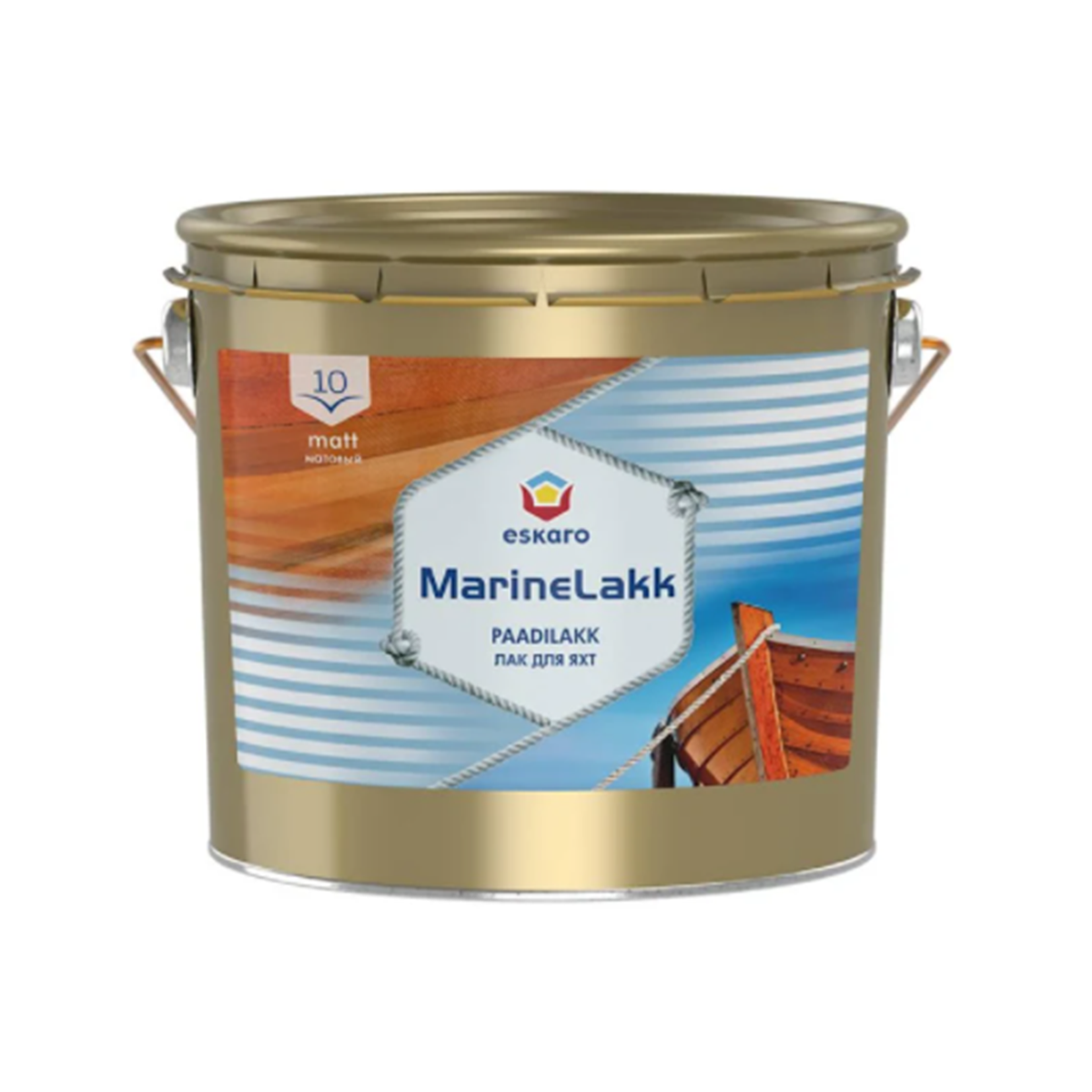 Алкідно-уретановий лак для яхт Marine lakk 10 Eskaro матовий 2.4л, фото 1