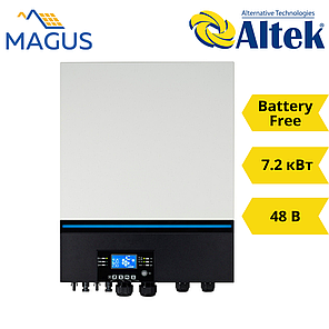 Автономний інвертор Altek Atlas Max 7,2KW-48V (7.2 кВт 48В 1 фазний 2MPT), фото 1