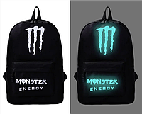 Школьный рюкзак с иллюминацией светящийся принт Monster Energy