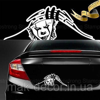 Вінілові наклейки на авто " Joker " 14х35 см