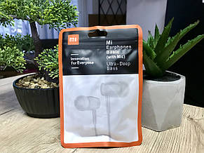 Навушники Xiaomi Mi Earphones Basic Білі Дротові навушники ксиоми, фото 2
