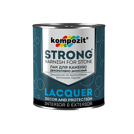 Лак для каменю Kompozit Strong глянцевий 0.9 л, фото 1