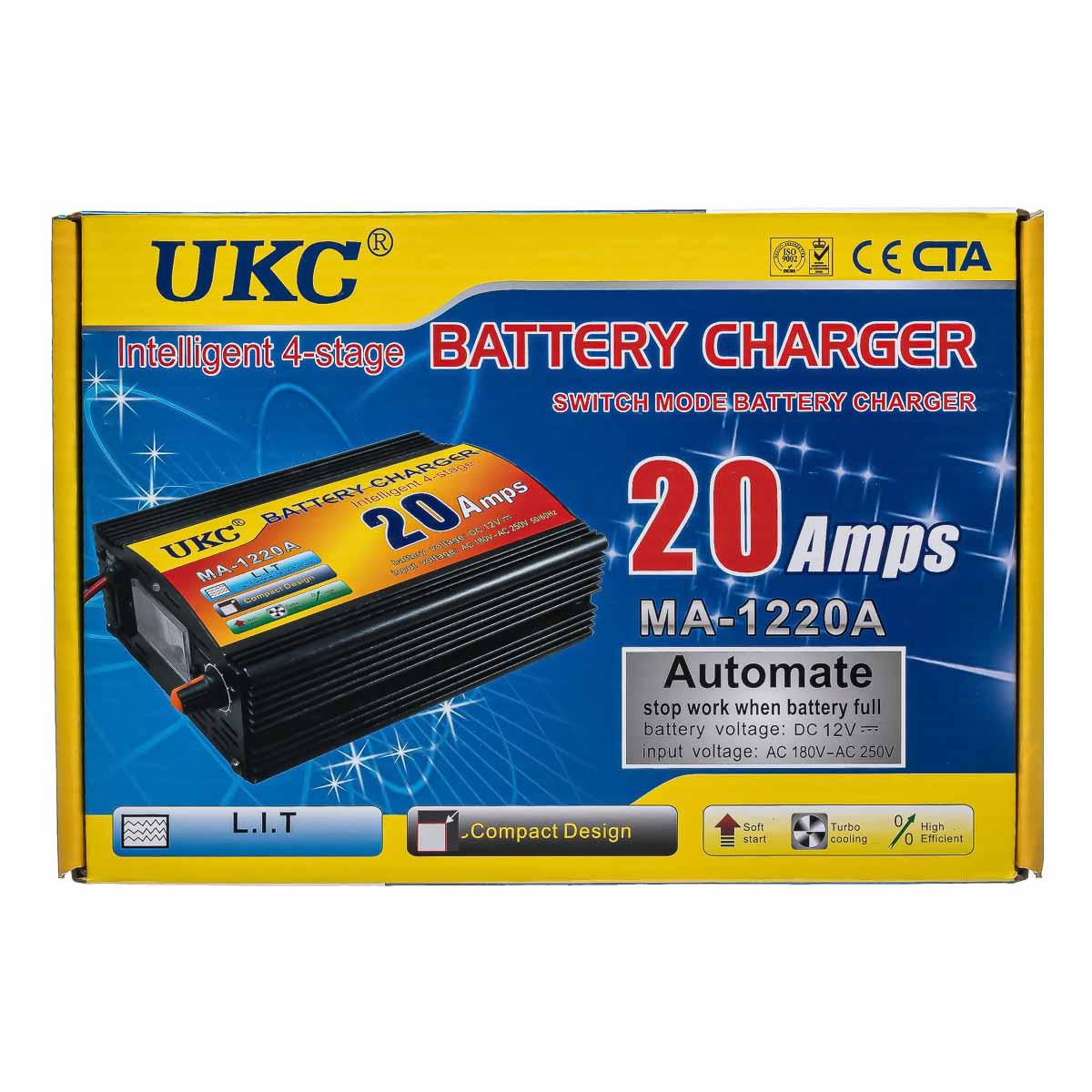 Зарядний пристрій для акумулятора UKC BATTERY CHARGER 20A MA-1220A пристрій-автомат інвертор / 1889, фото 1