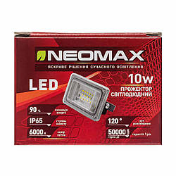 Прожектор LED Neomax 10W LED IP65 6000K (9см*6см)
