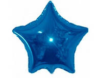 Шарик фольгированный звезда синяя, шар фольга звезда металлик 45 см 18" Flexmetal Испания