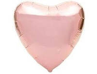 Шар фольгированный сердце розовое золото 45 см,Flexmetal Испания