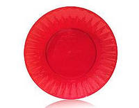 Тарелка стекловидная 16 см красная 10 шт