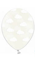 Воздушный шар прозрачный Облачка тучки 12" 30 см Party Deco ( поштучно ) ПОЛЬША