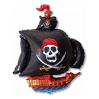 Фольгированный шар Пиратский корабль, надувной шар фигура Flexmetal Испания 65х74 см