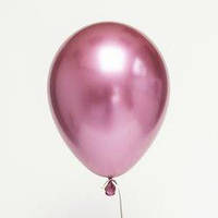 Воздушные шары Хром розовый, латексный шар для фотозоны 30 см 12" 1 шт Китай