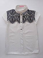 Блузка для девочки подростка школьная "Реснички" LCG9-05-2