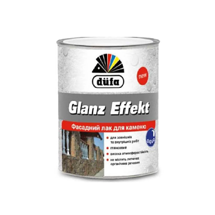 Акриловий лак для каменю Dufa Glanz Effekt мокрий ефект 0.75 л, фото 1