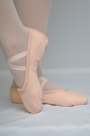 Балетки для танців і гімнастики бежеві 35-37р на 23-23,5 см, фото 1