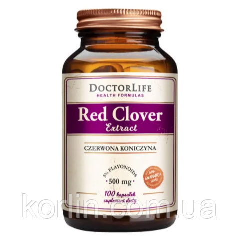 Екстракт Червоного Клевера 500 мг 100 кап Doctor Life Red Clover Extract 500 mg США Доставка з ЄС