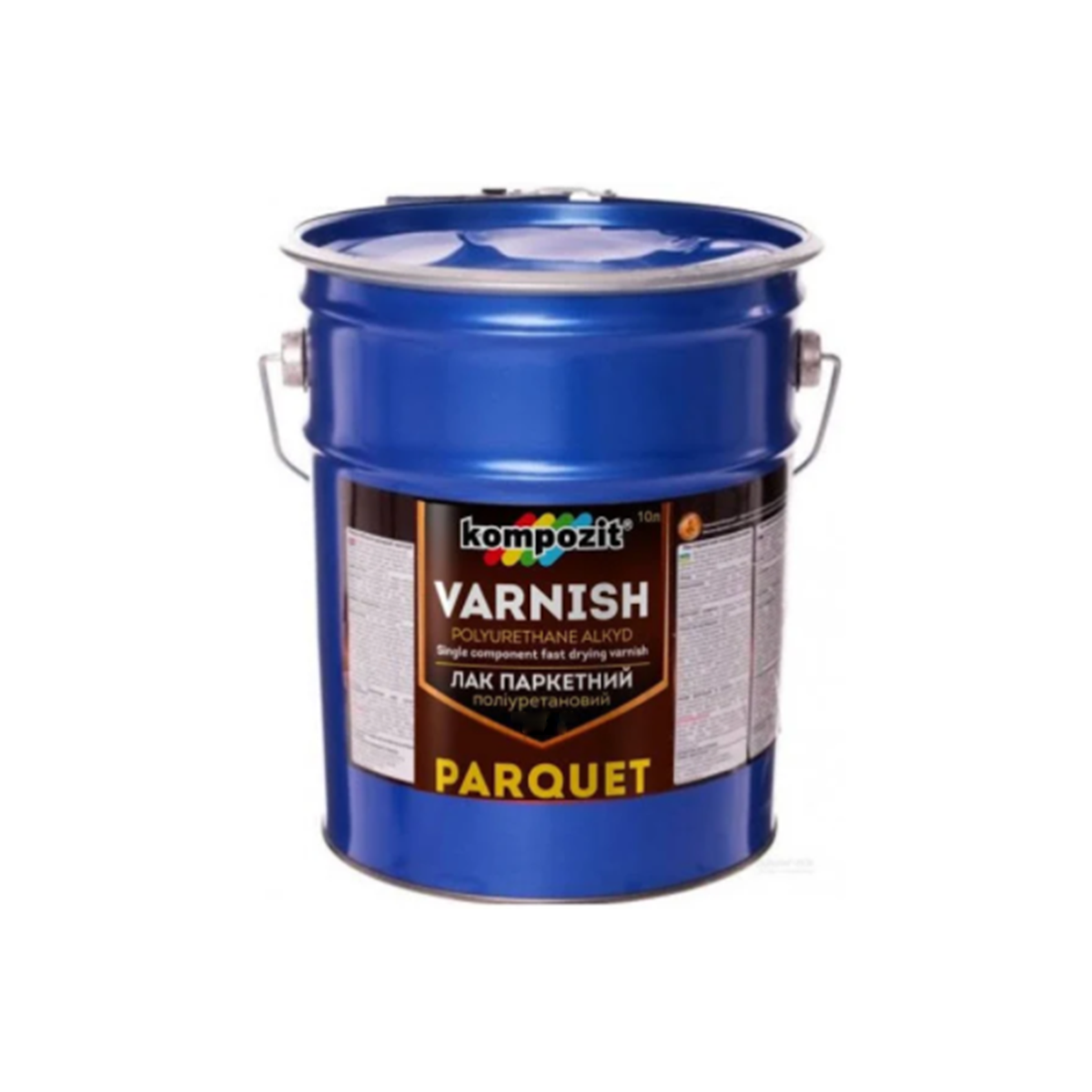 Лак паркетний Kompozit Parquet Varnish глянсовий 10л, фото 1