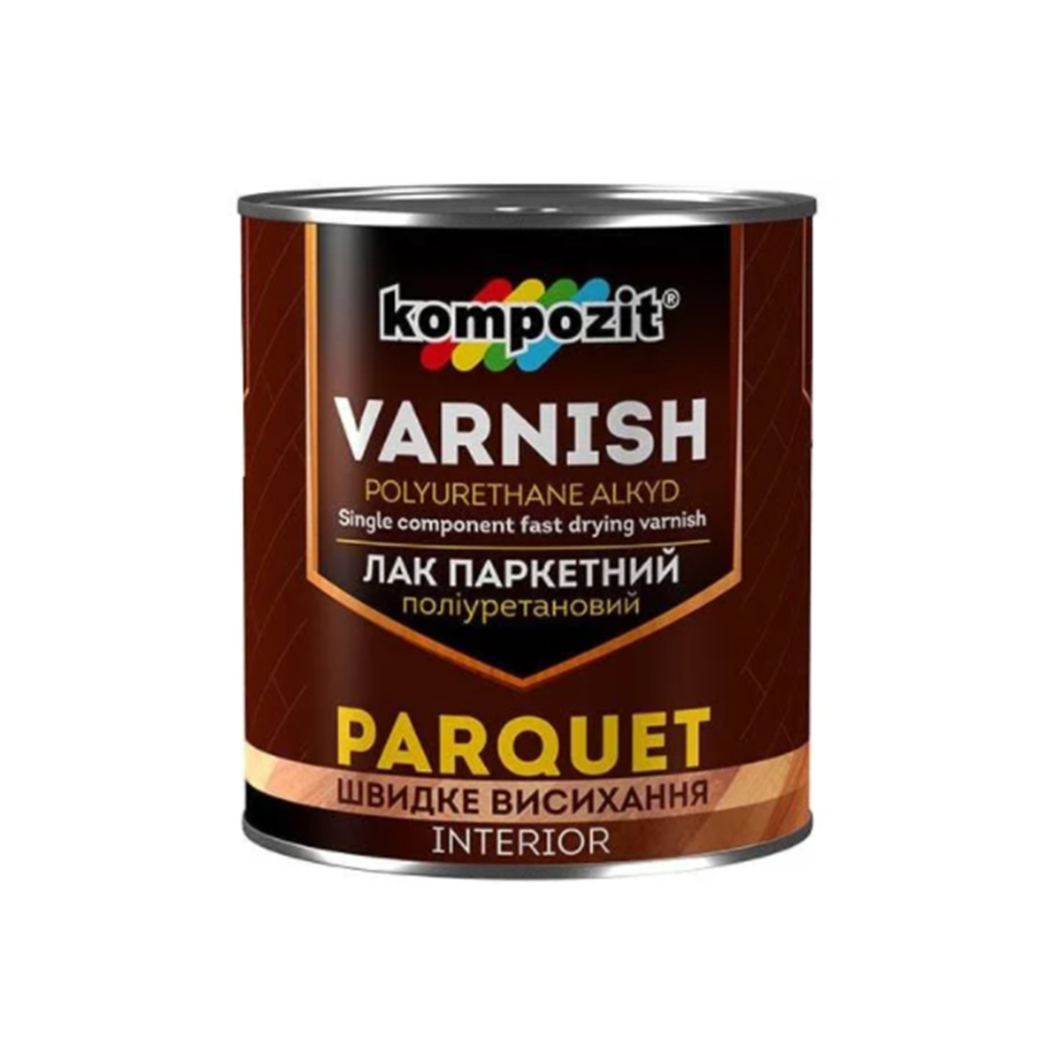 Лак паркетний Kompozit Parquet Varnish глянсовий 0.7л, фото 1