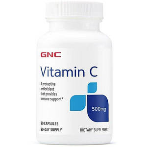 Вітамін C (аскорбінова кислота) GNC Vitamin C 500 мг 90 таб. (уцінка термін по 5.23)